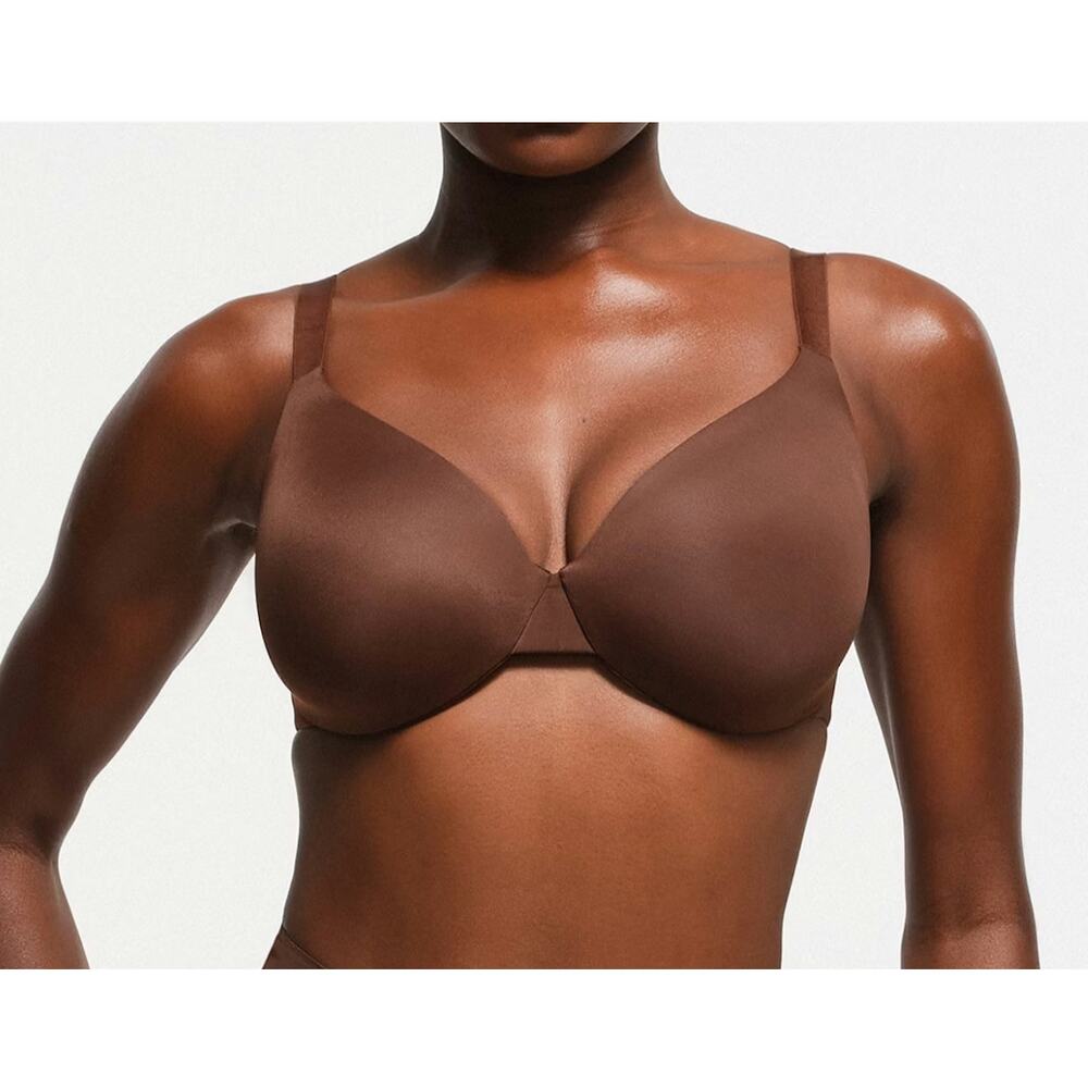 SKIMS NWT Smoothing Intimates Full Coverage Bra Cocoa Brown Underwire 44DDDD 44G - Picture 2 of 9